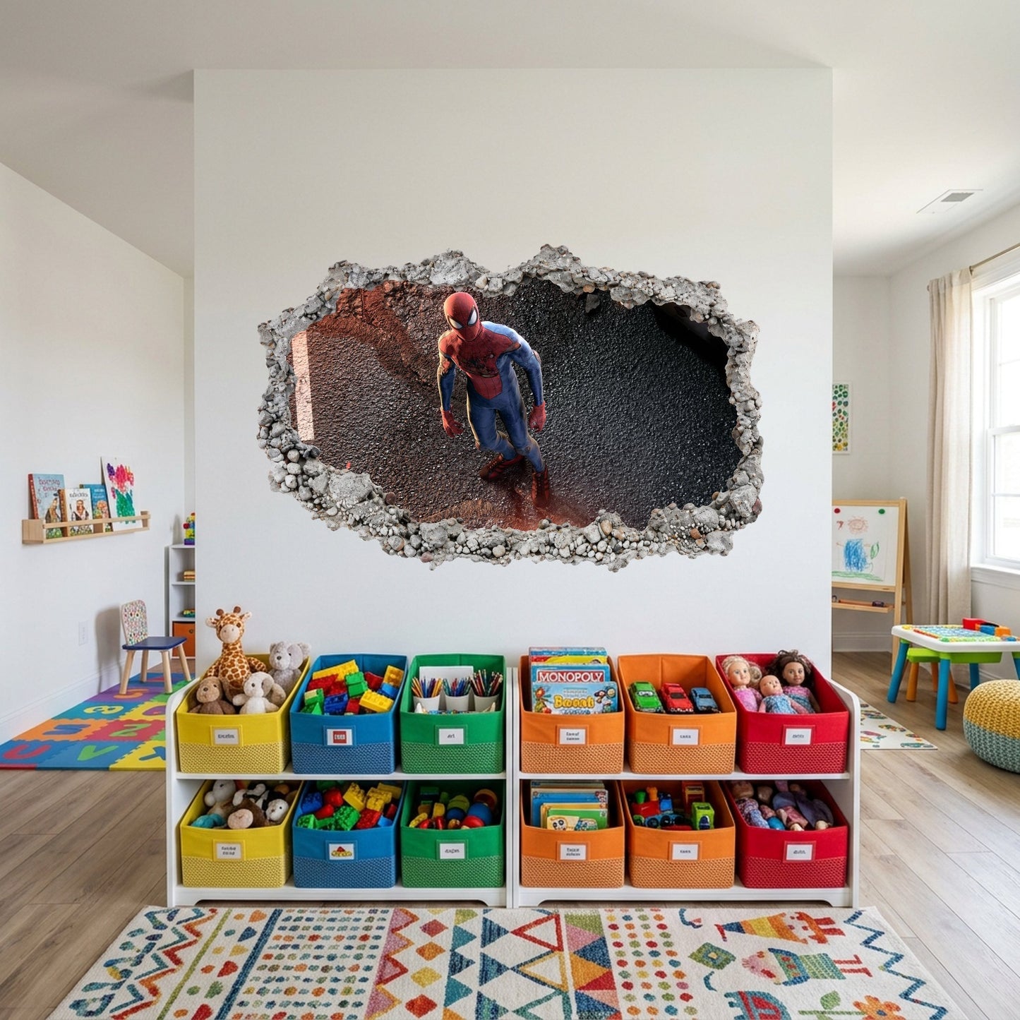 Spider-Man Peter Parker Playroom Art Decal 3D Effect Sticker 272