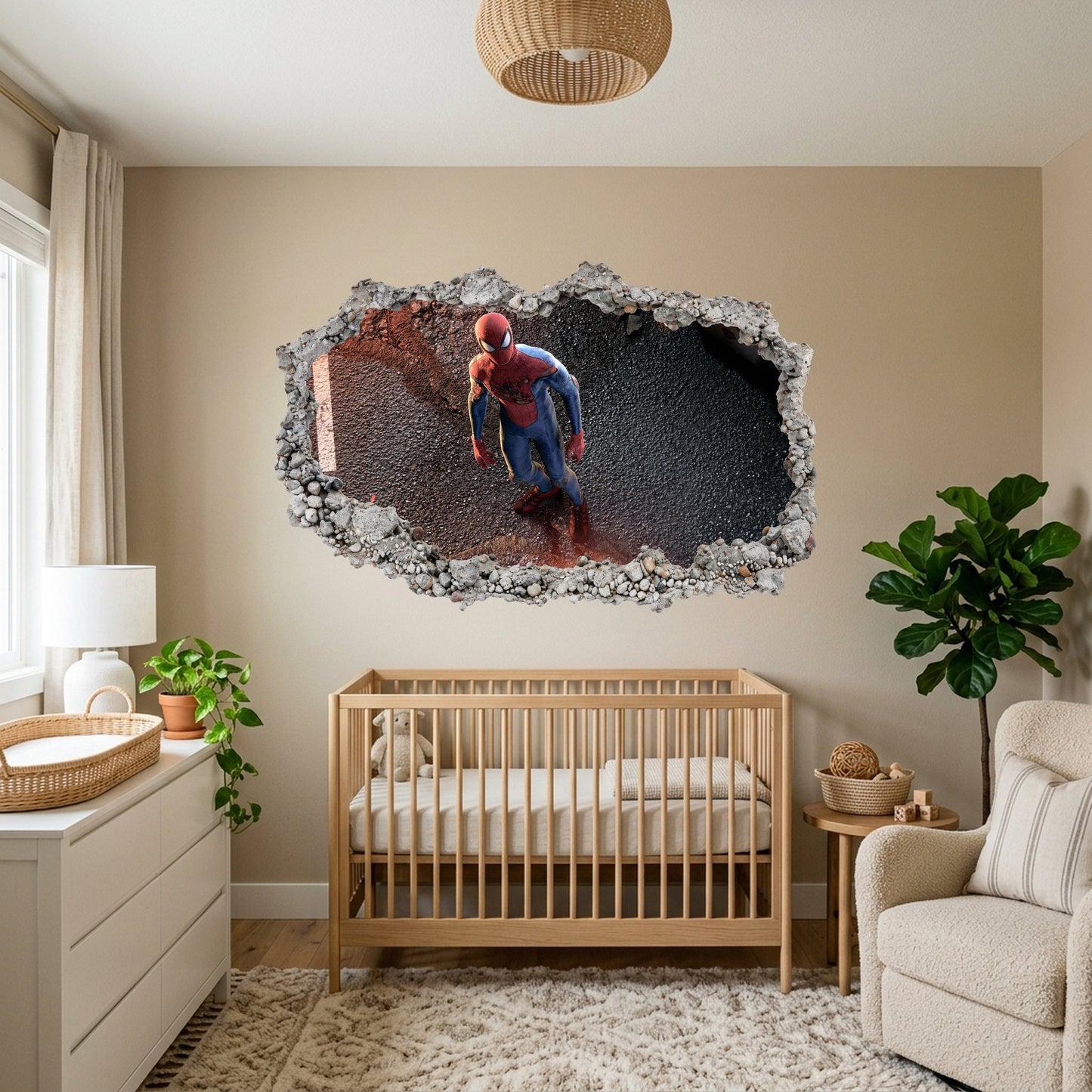 Spider-Man Peter Parker Playroom Art Decal 3D Effect Sticker 272