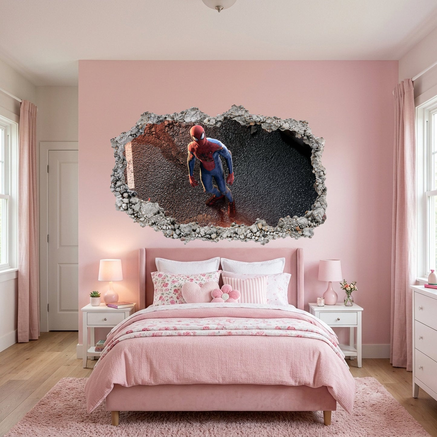 Spider-Man Peter Parker Playroom Art Decal 3D Effect Sticker 272