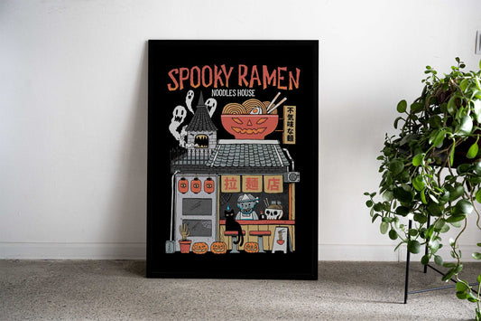 Spooky Ramen Noodle House Asian Style Poster | Wall Art for Home & Office | High-Quality Print - High-Quality Visual Display