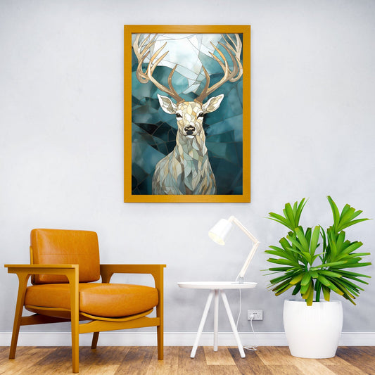 Stag Kintsugi Art Asian Style Poster | Wall Art for Home & Office | High-Quality Print - High-Quality Visual Display