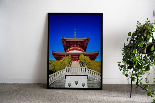 Stairway to Peace Pagoda Asian Style Poster | Wall Art for Home & Office | High-Quality Print - High-Quality Visual Display
