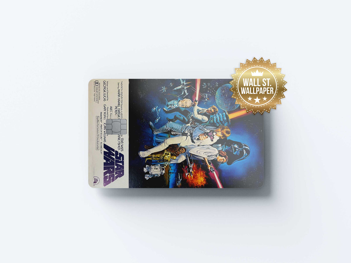 Star Wars Poster - Premium Vinyl Credit Card Skin Cover by Wonderwallsboutique