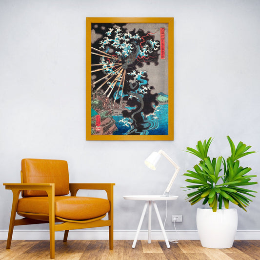 Stormy dragon Asian Style Poster | Wall Art for Home & Office | High-Quality Print - High-Quality Visual Display