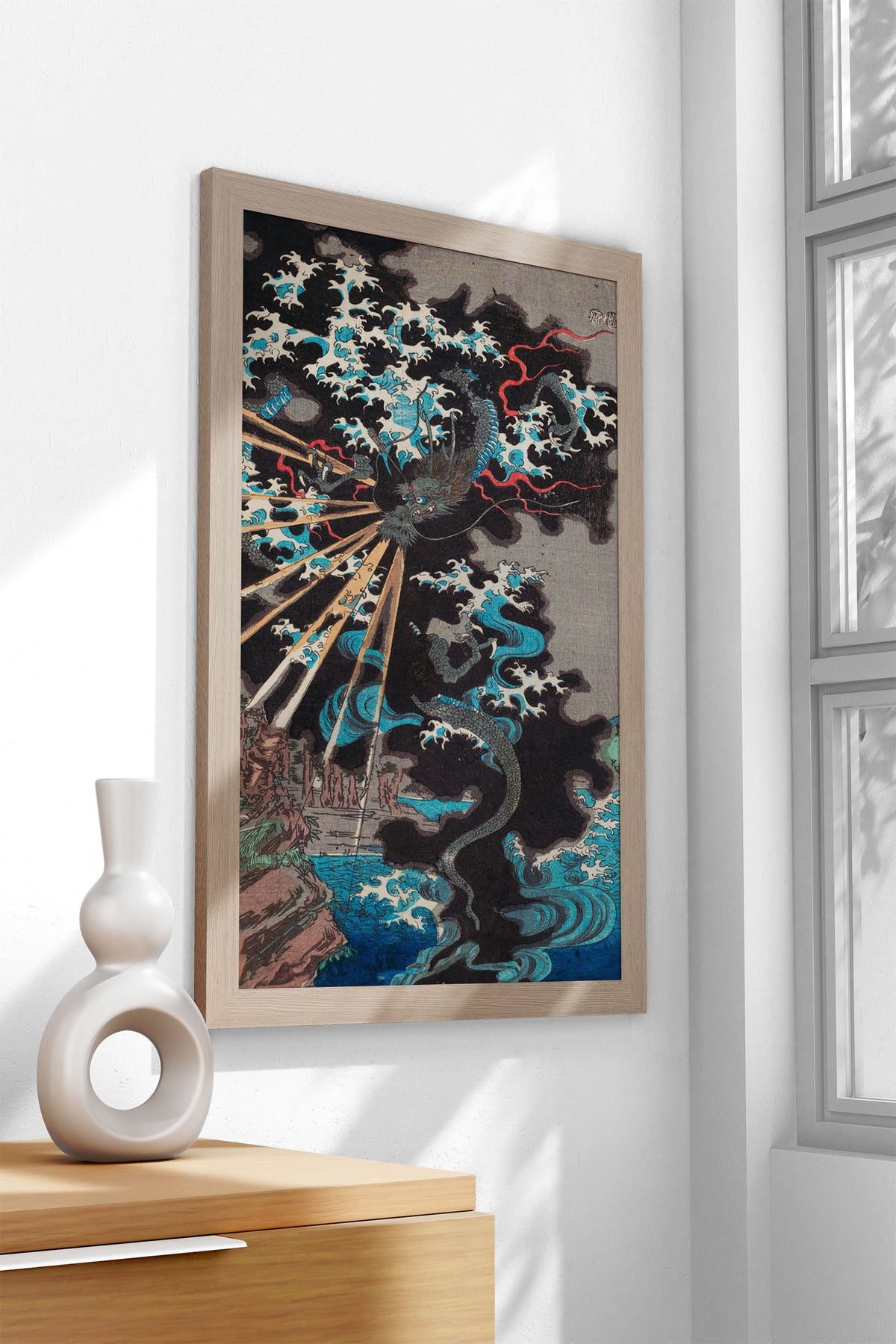 Stormy dragon Asian Style Poster | Wall Art for Home & Office | High-Quality Print - High-Quality Visual Display