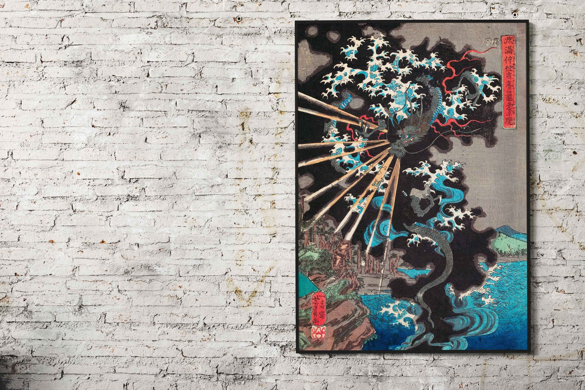 Stormy dragon Asian Style Poster | Wall Art for Home & Office | High-Quality Print - High-Quality Visual Display