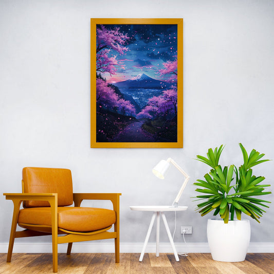Street View Mountains Asian Style Poster | Wall Art for Home & Office | High-Quality Print - High-Quality Visual Display