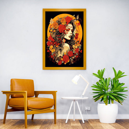Sugar Skull Mexican Art Asian Style Poster | Wall Art for Home & Office | High-Quality Print - High-Quality Visual Display