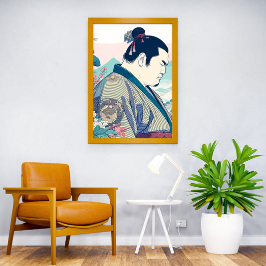 Sumo Wrestler Asian Style Poster | Wall Art for Home & Office | High-Quality Print - High-Quality Visual Display