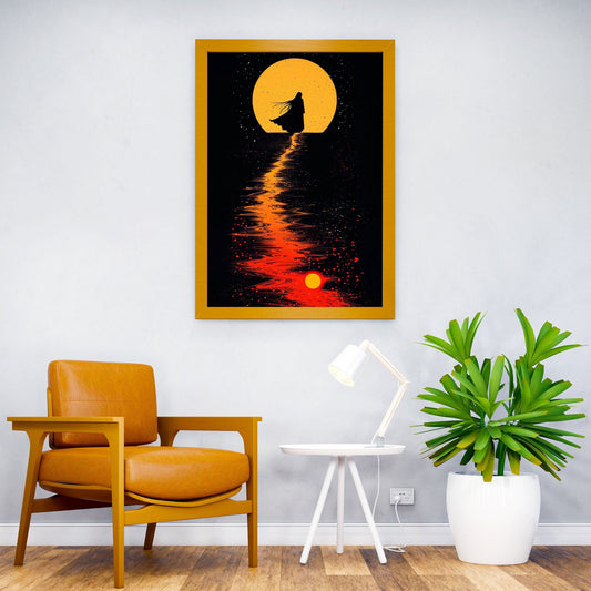 Sun Dawn Dark trail Blood Asian Style Poster | Wall Art for Home & Office | High-Quality Print - High-Quality Visual Display