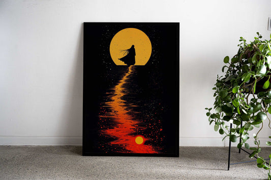 Sun Dawn Dark trail Blood Asian Style Poster | Wall Art for Home & Office | High-Quality Print - High-Quality Visual Display