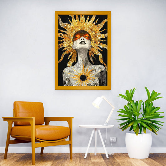 Sun Goddess Digital Art Asian Style Poster | Wall Art for Home & Office | High-Quality Print - High-Quality Visual Display