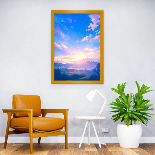 Sunrise Landscape Asian Style Poster | Wall Art for Home & Office | High-Quality Print - High-Quality Visual Display