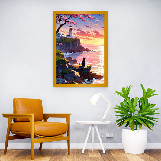 Sunrise Over The Sea Asian Style Poster | Wall Art for Home & Office | High-Quality Print - High-Quality Visual Display