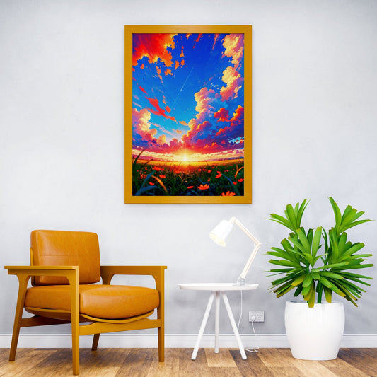 Sunset Anime Asian Style Poster | Wall Art for Home & Office | High-Quality Print - High-Quality Visual Display