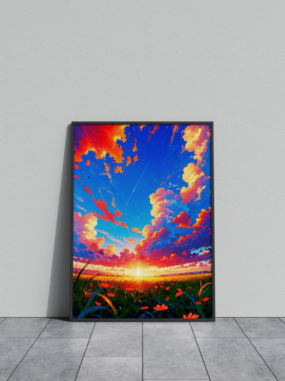 Sunset Anime Asian Style Poster | Wall Art for Home & Office | High-Quality Print - High-Quality Visual Display