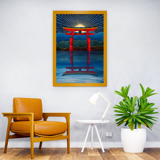 Sunset Gate Asian Style Poster | Wall Art for Home & Office | High-Quality Print - High-Quality Visual Display