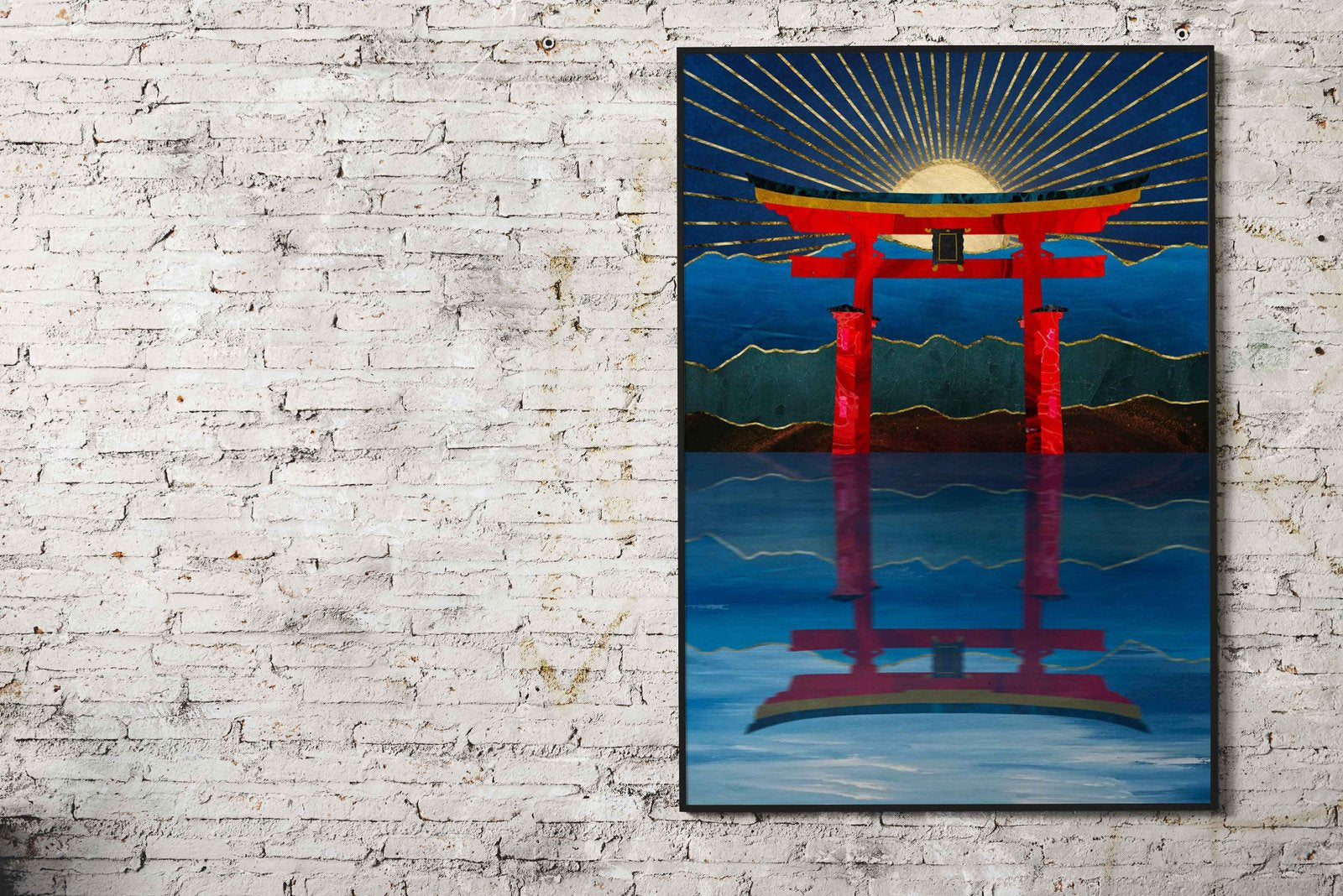 Sunset Gate Asian Style Poster | Wall Art for Home & Office | High-Quality Print - High-Quality Visual Display