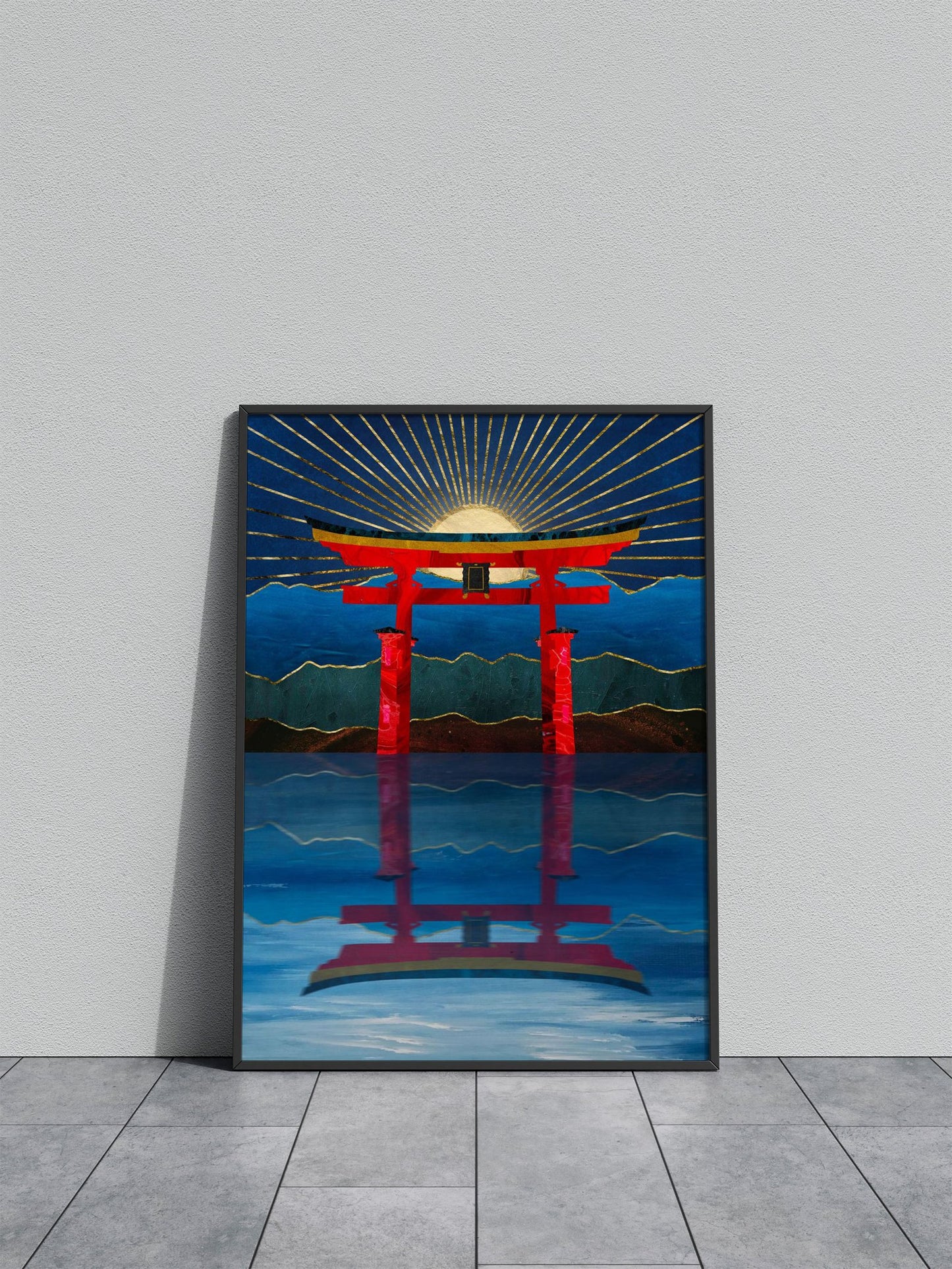 Sunset Gate Asian Style Poster | Wall Art for Home & Office | High-Quality Print - High-Quality Visual Display