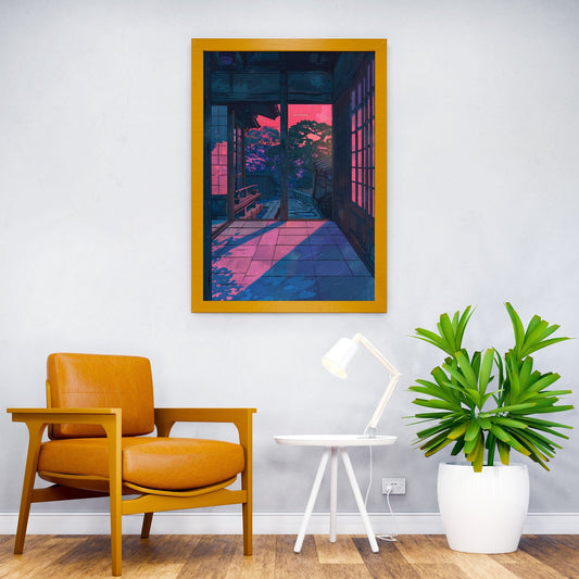 Sunset Japan Painting Asian Style Poster | Wall Art for Home & Office | High-Quality Print - High-Quality Visual Display