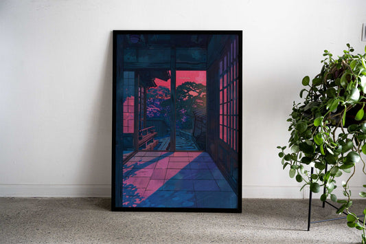 Sunset Japan Painting Asian Style Poster | Wall Art for Home & Office | High-Quality Print - High-Quality Visual Display