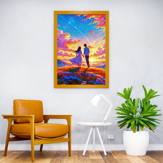 Sunset Love Asian Style Poster | Wall Art for Home & Office | High-Quality Print - High-Quality Visual Display