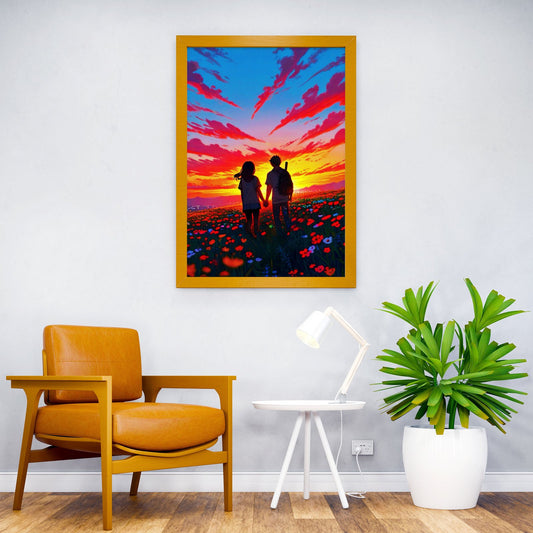 Sunset Moment Asian Style Poster | Wall Art for Home & Office | High-Quality Print - High-Quality Visual Display
