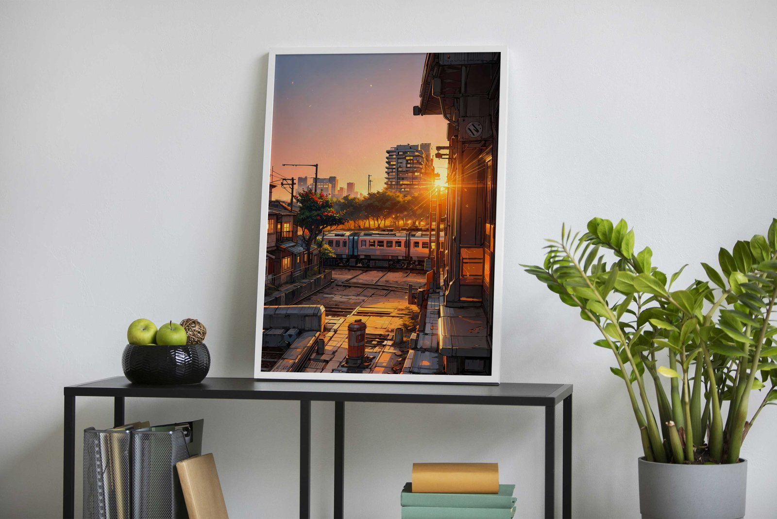 Sunset Train Asian Style Poster | Wall Art for Home & Office | High-Quality Print - High-Quality Visual Display