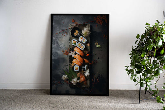 Sushi Feast Asian Style Poster | Wall Art for Home & Office | High-Quality Print - High-Quality Visual Display