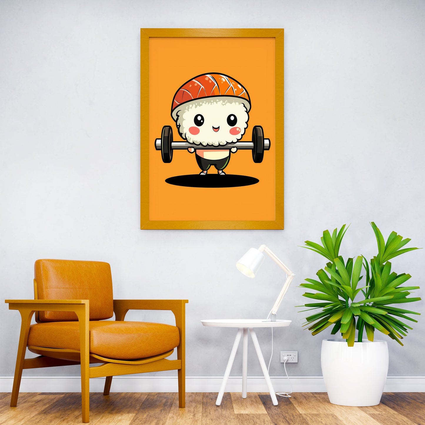 Sushi Lifting Weights Asian Style Poster | Wall Art for Home & Office | High-Quality Print - High-Quality Visual Display