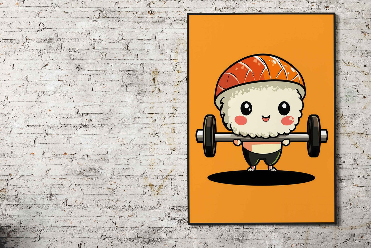 Sushi Lifting Weights Asian Style Poster | Wall Art for Home & Office | High-Quality Print - High-Quality Visual Display