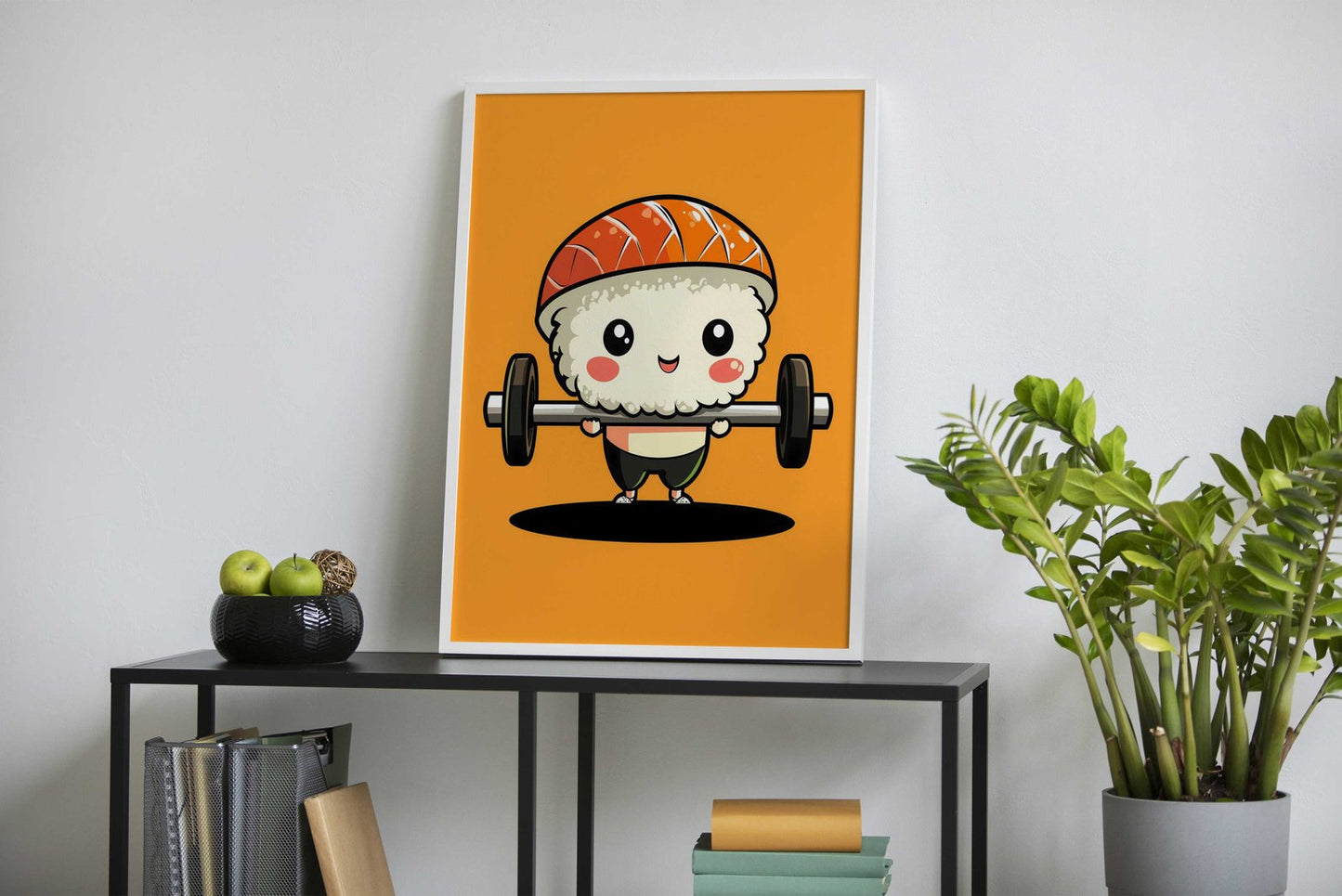 Sushi Lifting Weights Asian Style Poster | Wall Art for Home & Office | High-Quality Print - High-Quality Visual Display