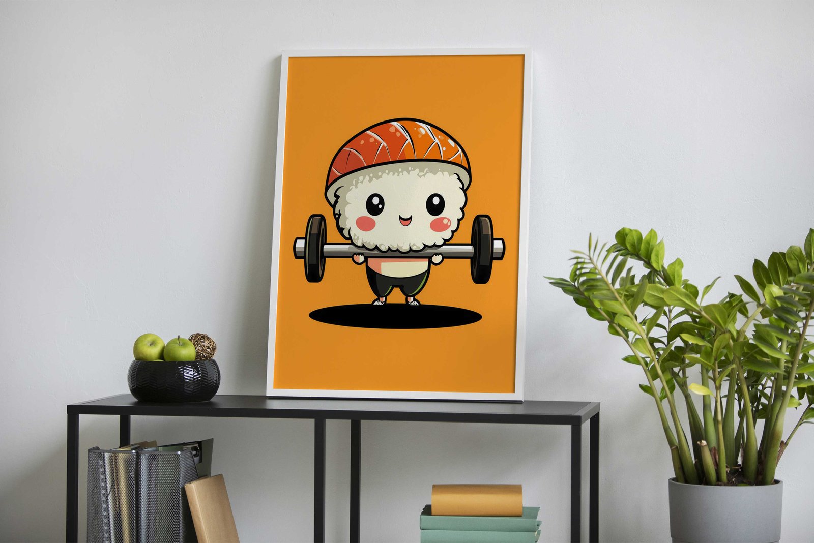 Sushi Lifting Weights Asian Style Poster | Wall Art for Home & Office | High-Quality Print - High-Quality Visual Display
