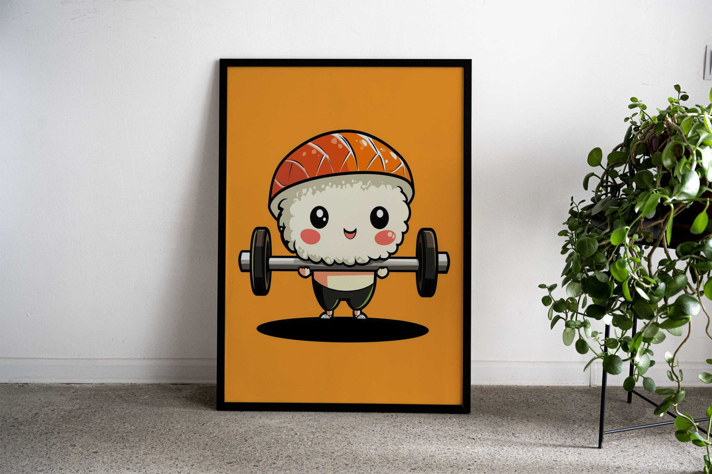 Sushi Lifting Weights Asian Style Poster | Wall Art for Home & Office | High-Quality Print - High-Quality Visual Display