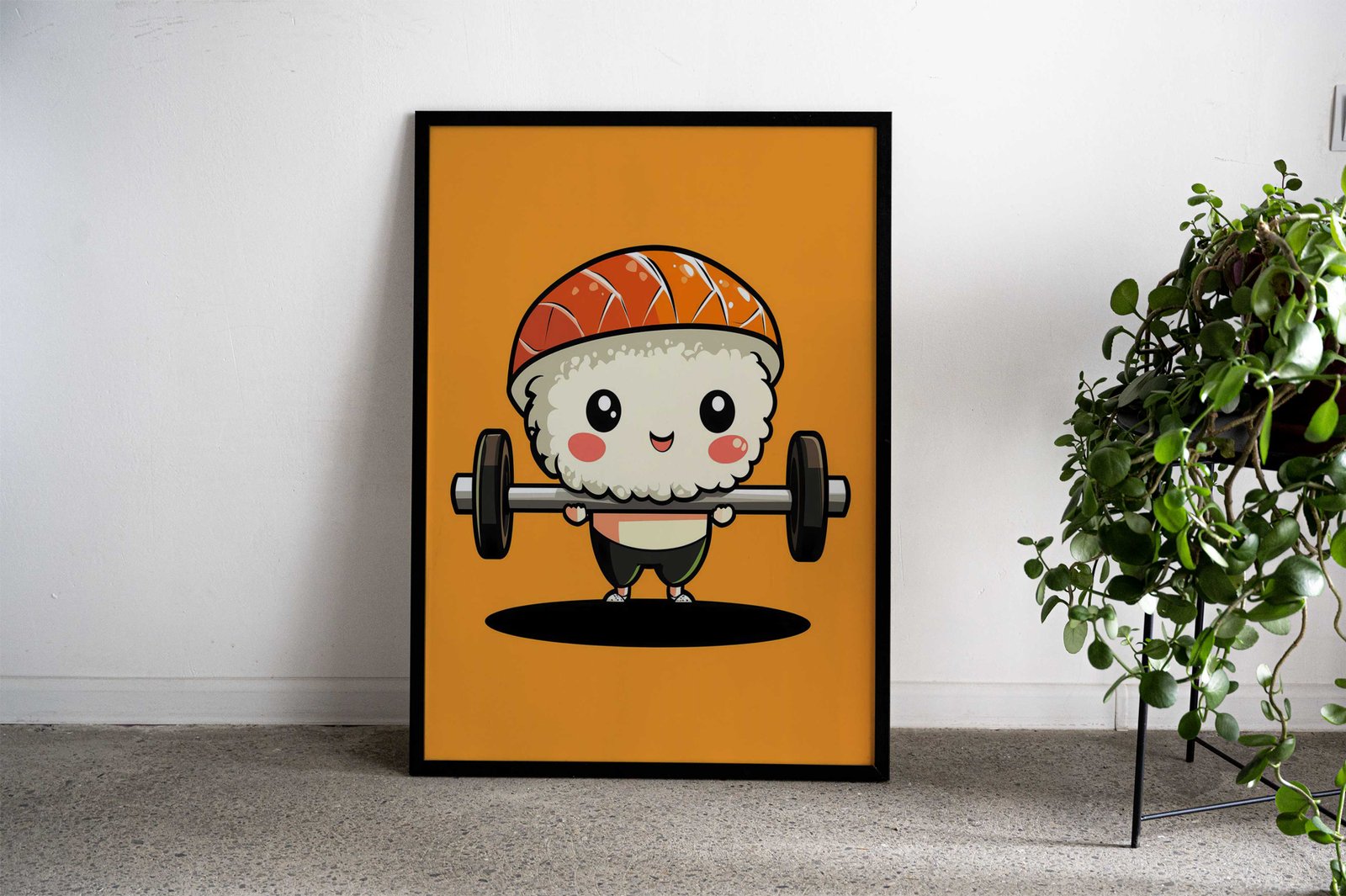 Sushi Lifting Weights Asian Style Poster | Wall Art for Home & Office | High-Quality Print - High-Quality Visual Display