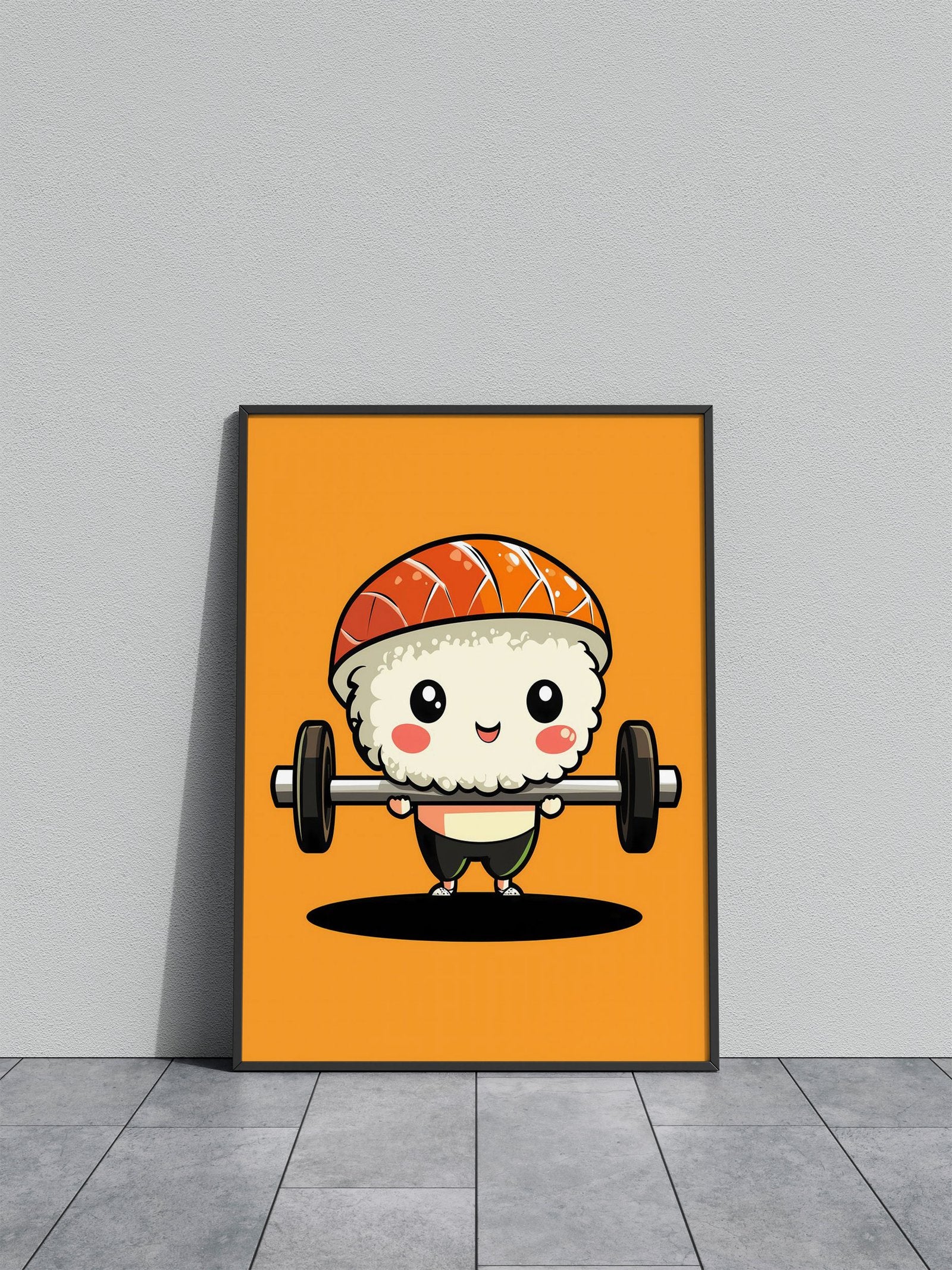 Sushi Lifting Weights Asian Style Poster | Wall Art for Home & Office | High-Quality Print - High-Quality Visual Display