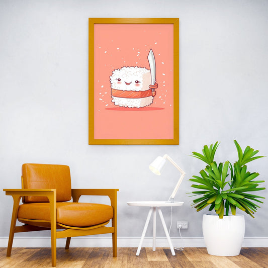Sushi Samurai Asian Style Poster | Wall Art for Home & Office | High-Quality Print - High-Quality Visual Display