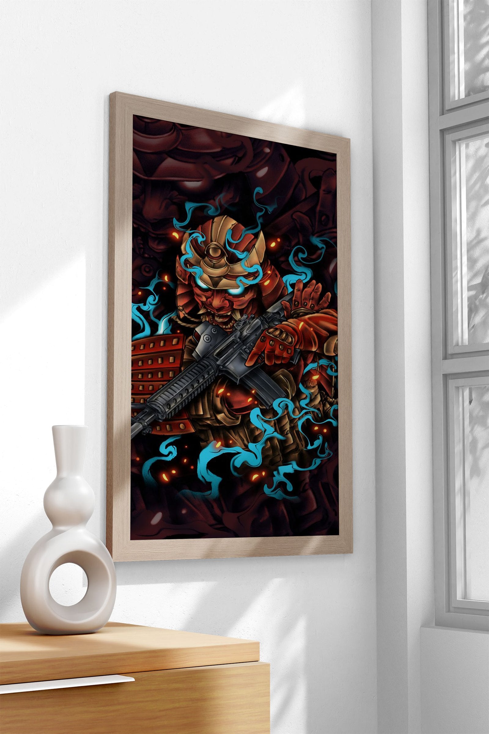 Tactical Samurai Asian Style Poster | Wall Art for Home & Office | High-Quality Print - High-Quality Visual Display