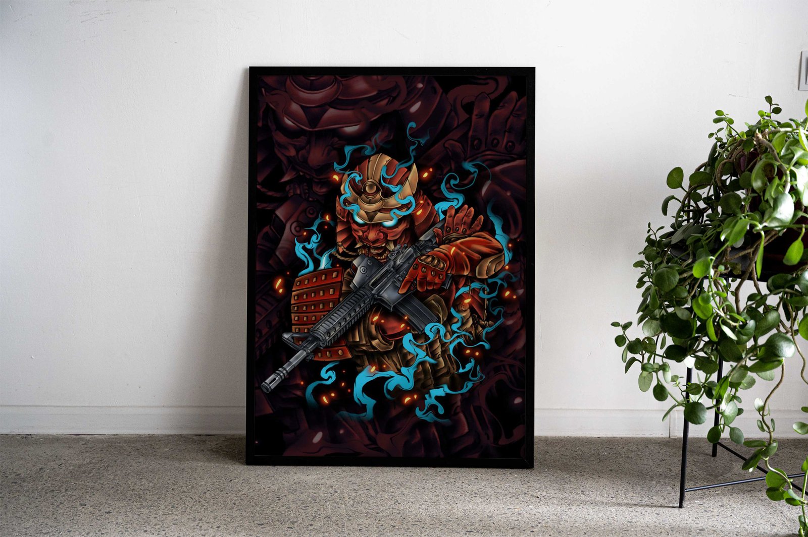 Tactical Samurai Asian Style Poster | Wall Art for Home & Office | High-Quality Print - High-Quality Visual Display