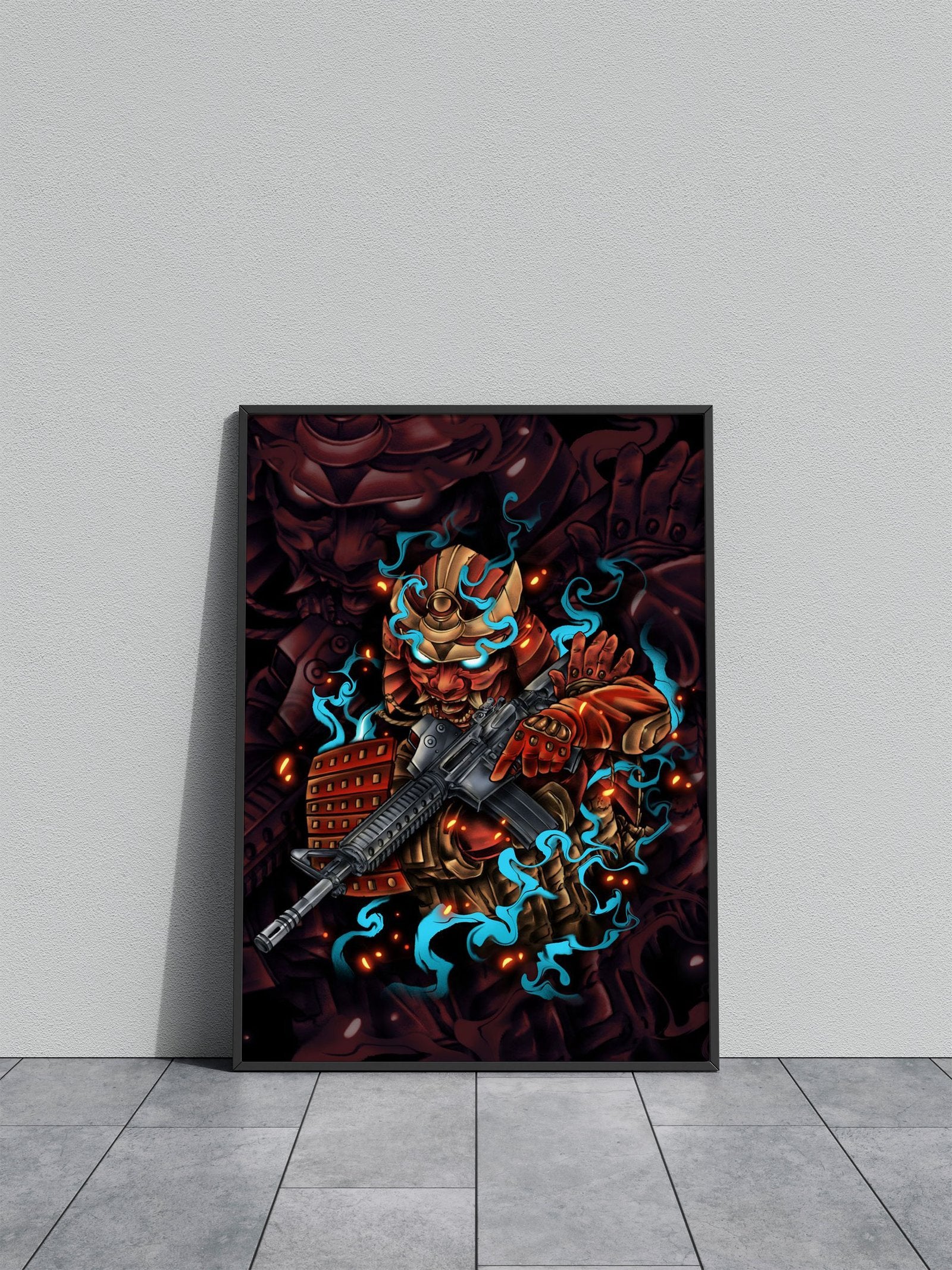 Tactical Samurai Asian Style Poster | Wall Art for Home & Office | High-Quality Print - High-Quality Visual Display