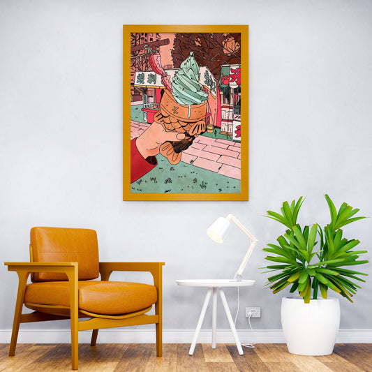 Taiyaki fish ice cream Asian Style Poster | Wall Art for Home & Office | High-Quality Print - High-Quality Visual Display