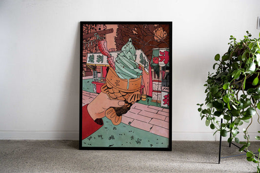Taiyaki fish ice cream Asian Style Poster | Wall Art for Home & Office | High-Quality Print - High-Quality Visual Display