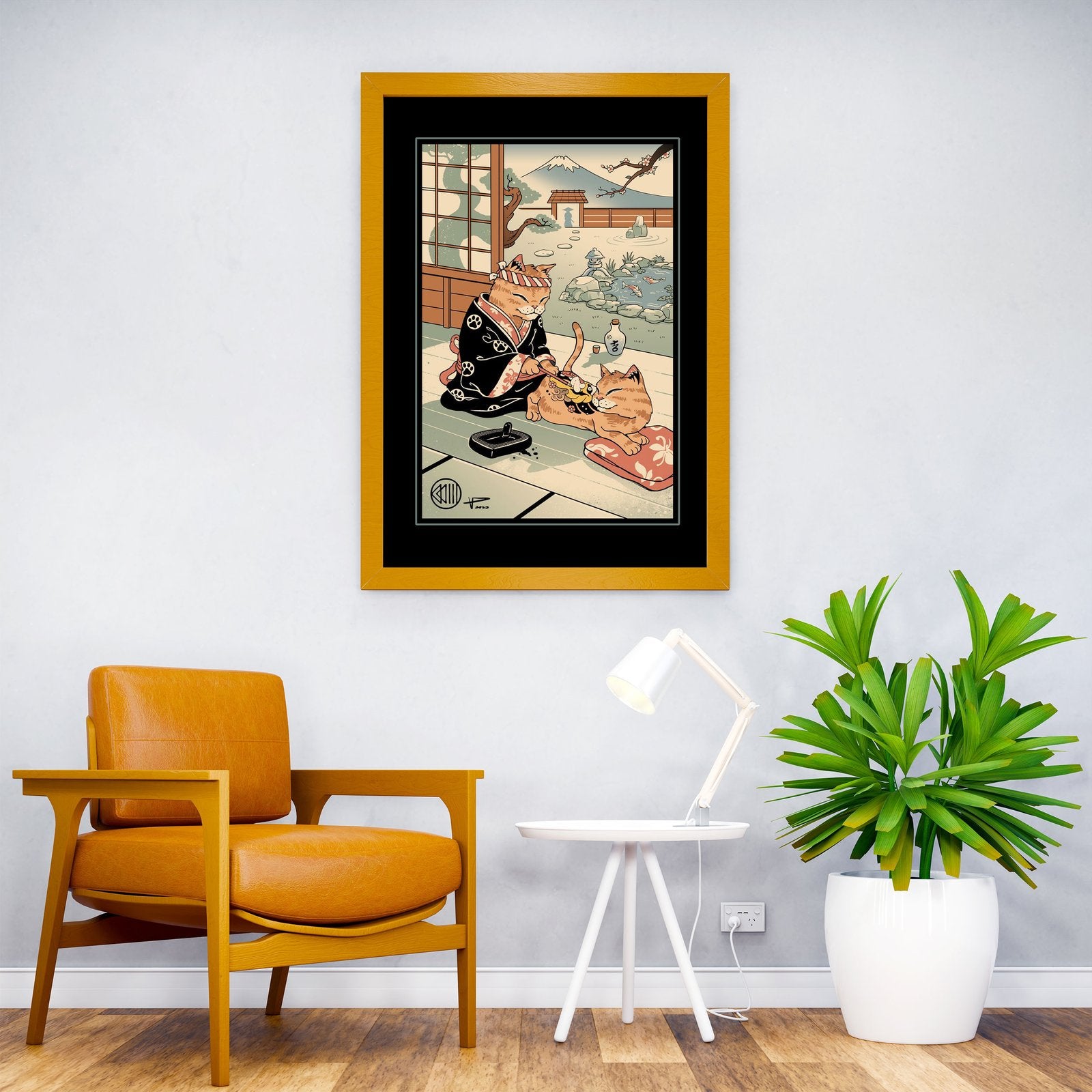 Tattooed Meowster Asian Style Poster | Wall Art for Home & Office | High-Quality Print - High-Quality Visual Display
