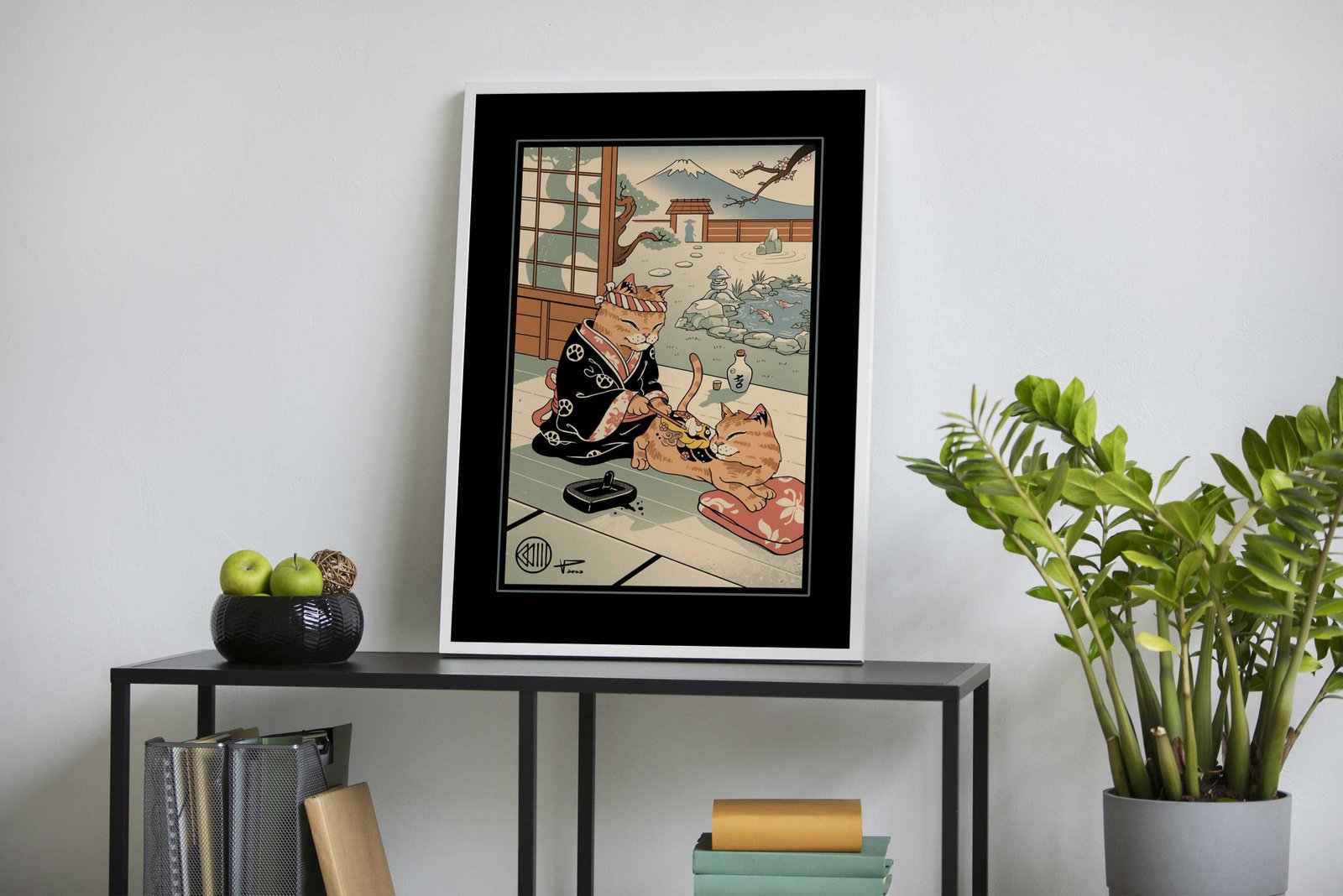 Tattooed Meowster Asian Style Poster | Wall Art for Home & Office | High-Quality Print - High-Quality Visual Display