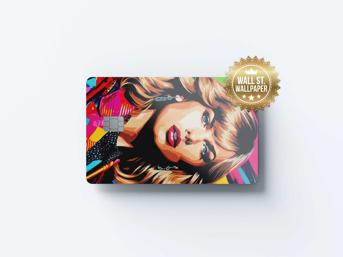 Taylor Swift Art Color - Premium Vinyl Credit Card Skin Cover by Wonderwallsboutique