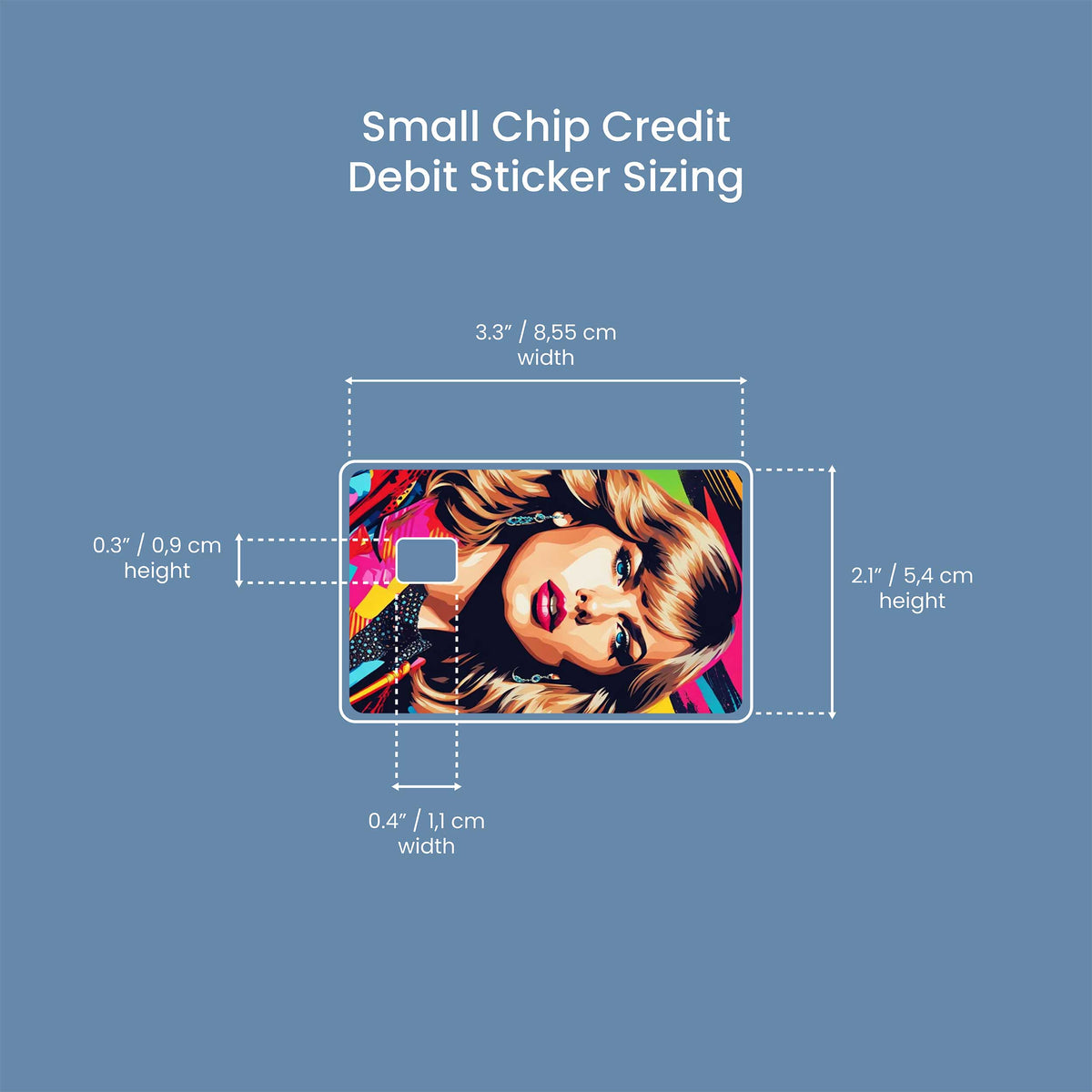 Taylor Swift Art Color - Premium Vinyl Credit Card Skin Cover by Wonderwallsboutique