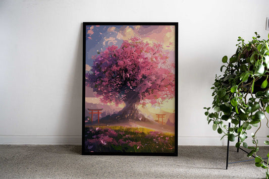 Temple Gardens Asian Style Poster | Wall Art for Home & Office | High-Quality Print - High-Quality Visual Display