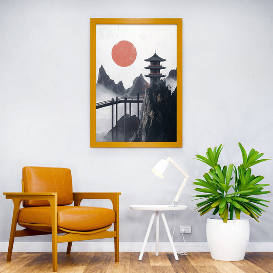 Temple Japanese aesthetic Asian Style Poster | Wall Art for Home & Office | High-Quality Print - High-Quality Visual Display