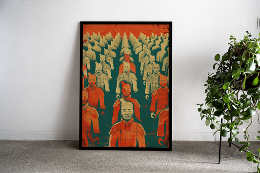 Terracotta army Asian Style Poster | Wall Art for Home & Office | High-Quality Print - High-Quality Visual Display