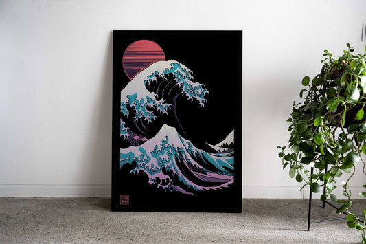 The Great Black Wave Asian Style Poster | Wall Art for Home & Office | High-Quality Print - High-Quality Visual Display